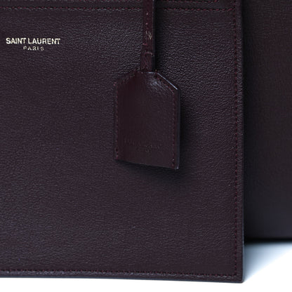 Saint Laurent Calfskin Large Shopping Tote Bordeaux 9 of 12