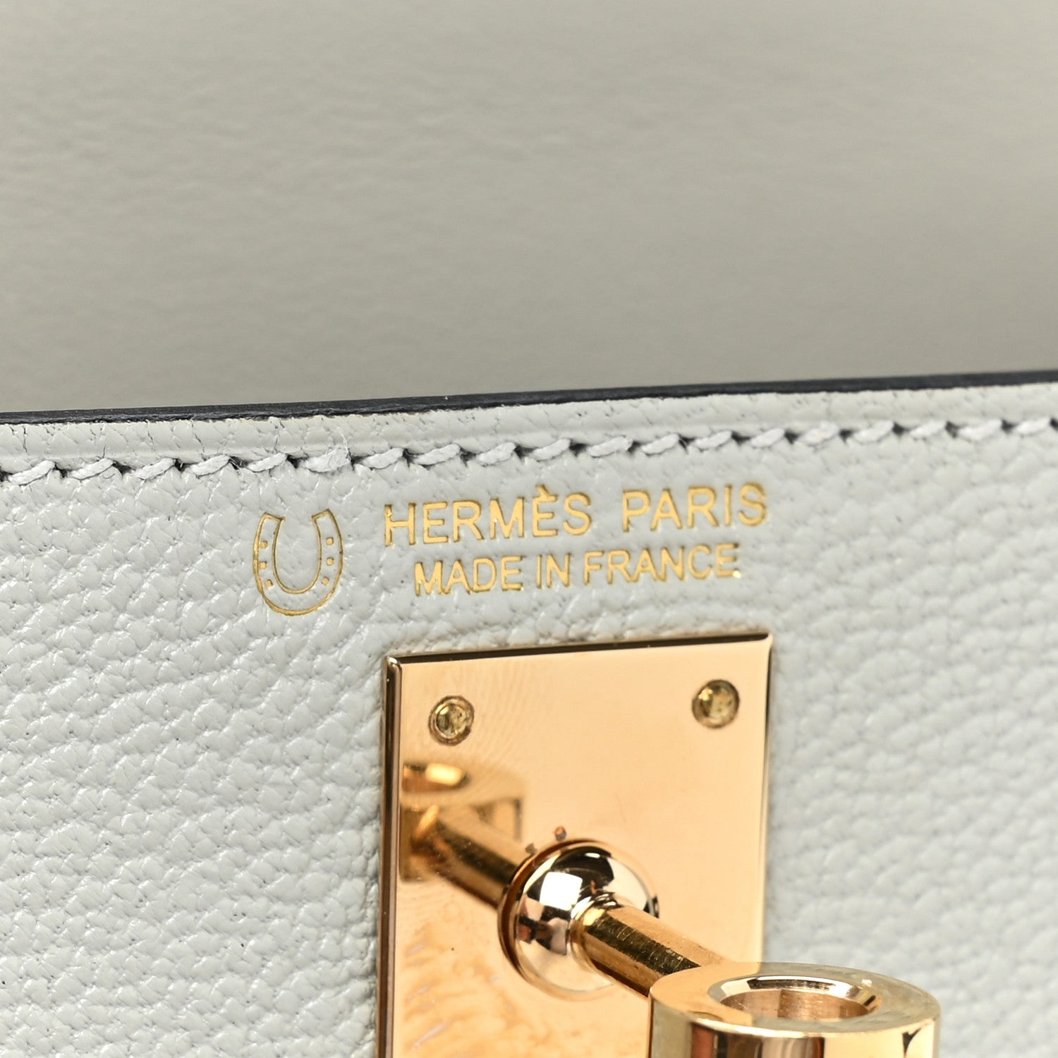 Hermes Chevre Mysore Horseshoe Mini Kelly Sellier 20 Gris Perle Black 7 of 14