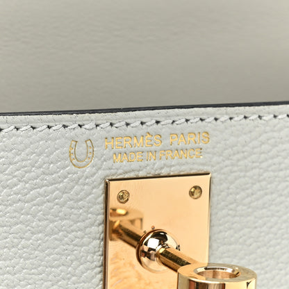 Hermes Chevre Mysore Horseshoe Mini Kelly Sellier 20 Gris Perle Black 7 of 14