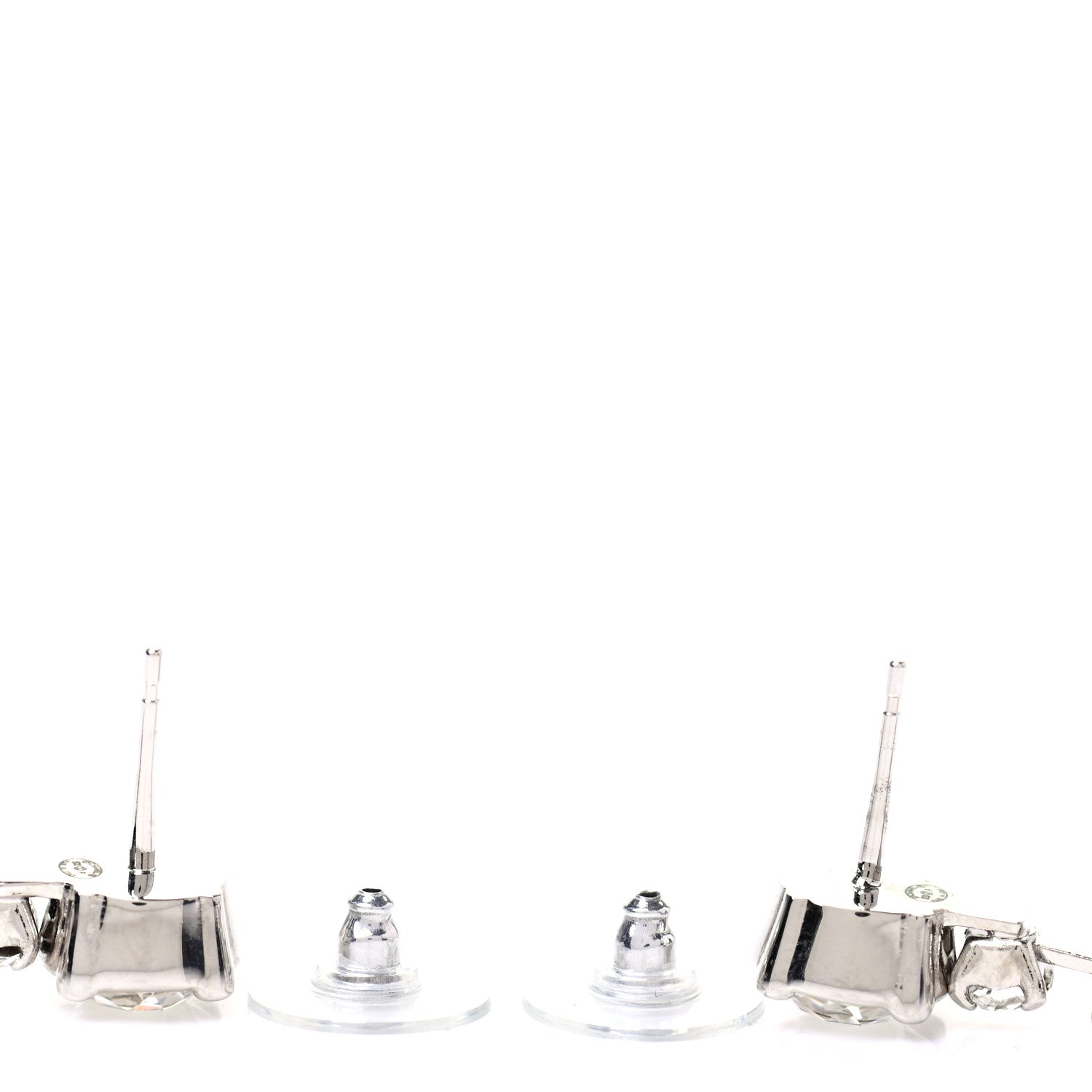 Chanel Crystal Starfall Drop CC Earrings Silver 3 of 6