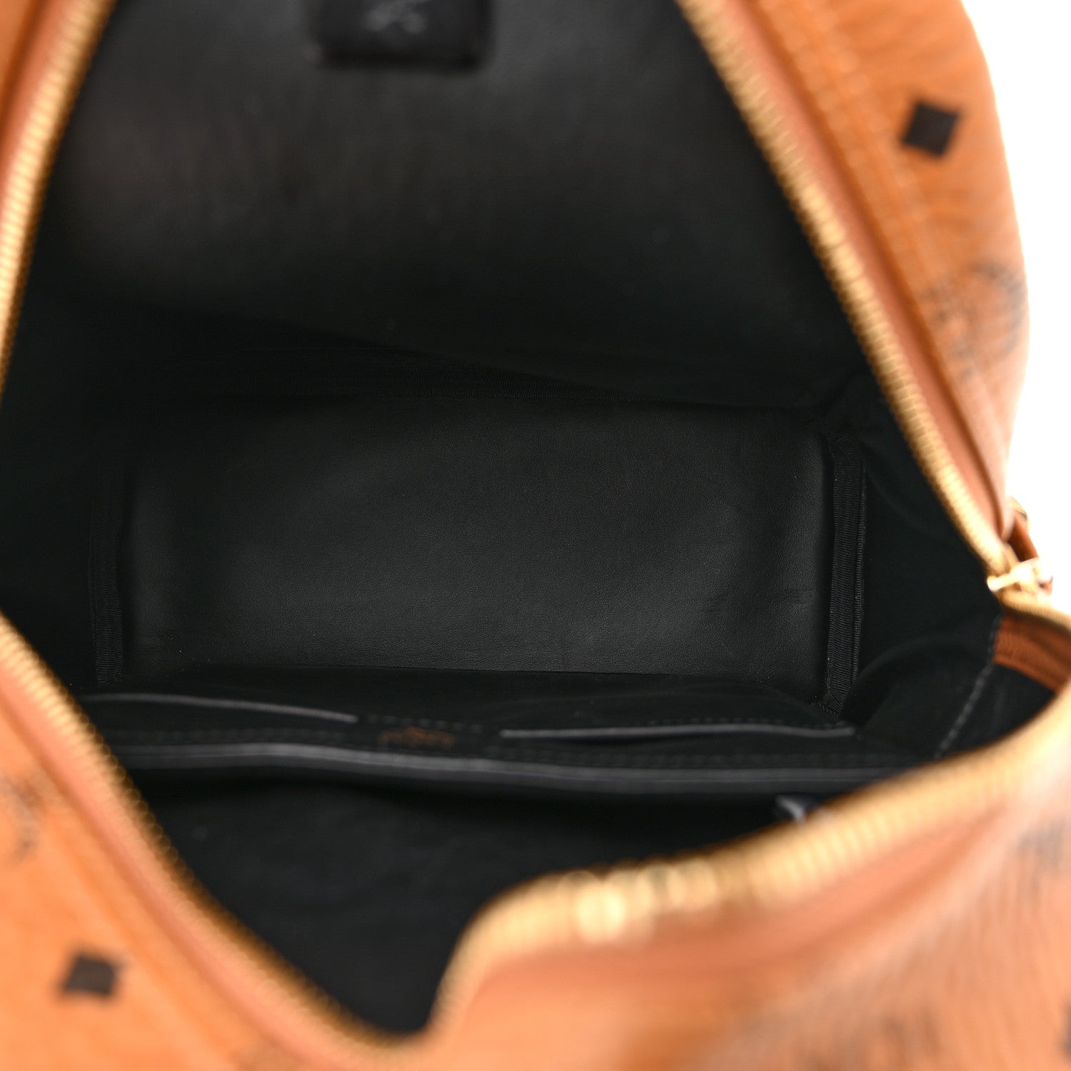 MCM Visetos Small Side Stud Stark Backpack Cognac Cognac 5 of 10