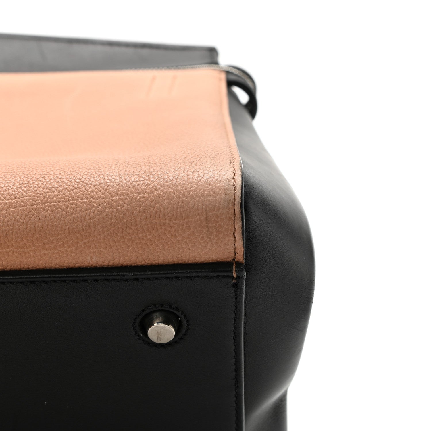 Celine Supple Calfskin Large Bi-Color Edge Shoulder Bag Beige 20 of 21