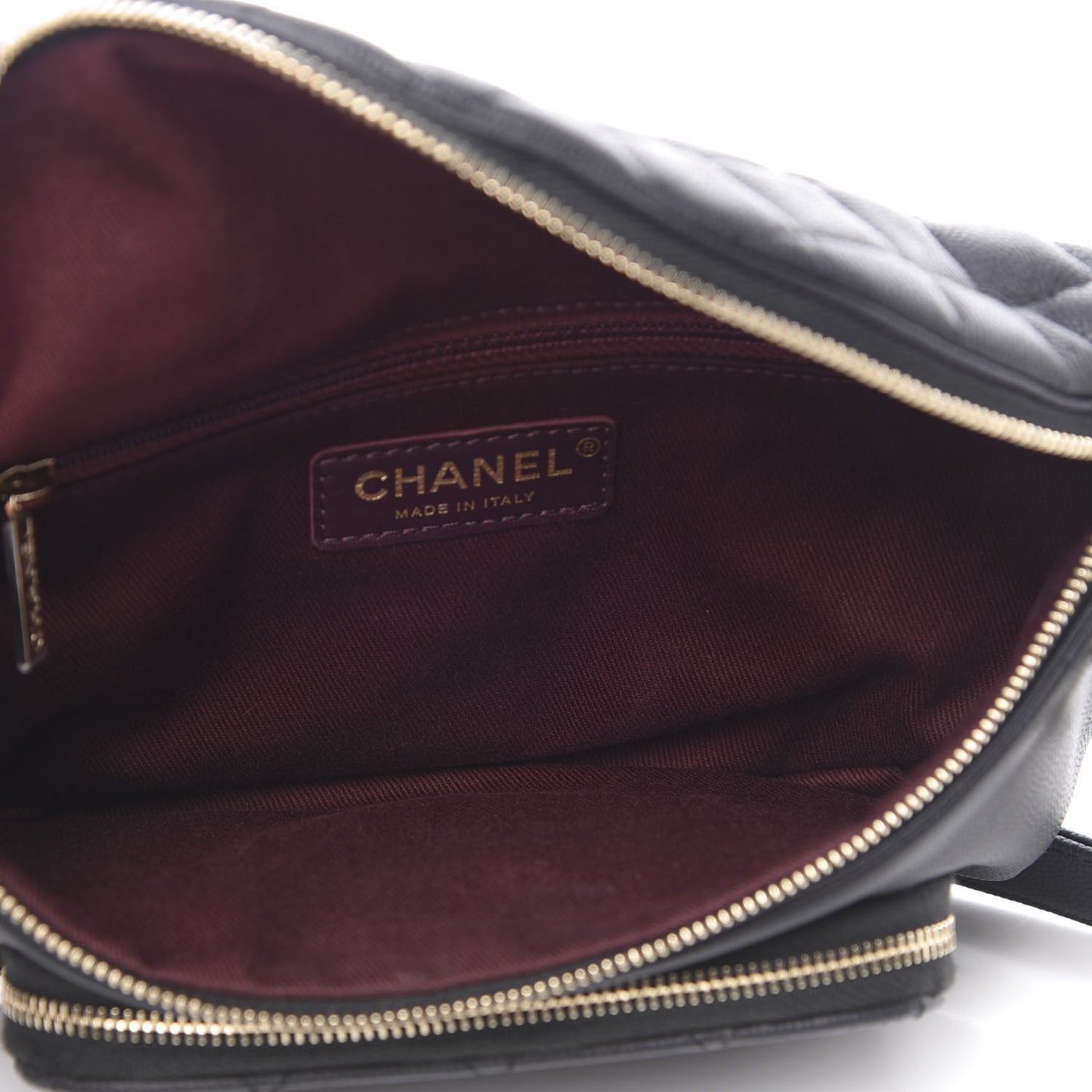 Caviar Quilted Business Affinity Waist Belt Bag Black