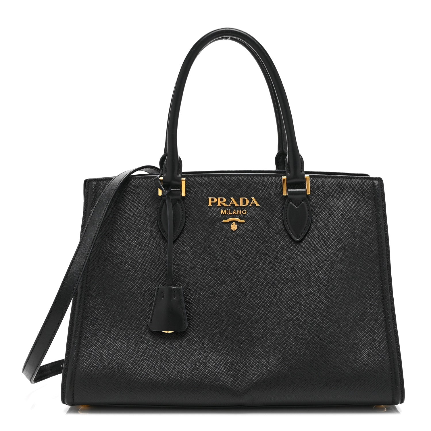 Prada Saffiano Soft Calfskin Tote Black 1 of 10
