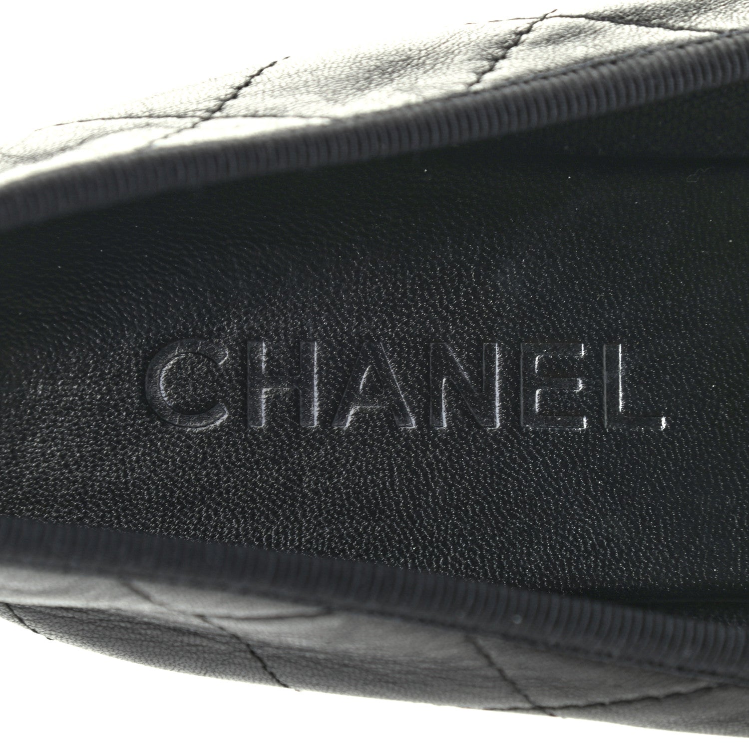 Chanel Lambskin Quilted Cambon Ballerina Flats 38 Black 7 of 8