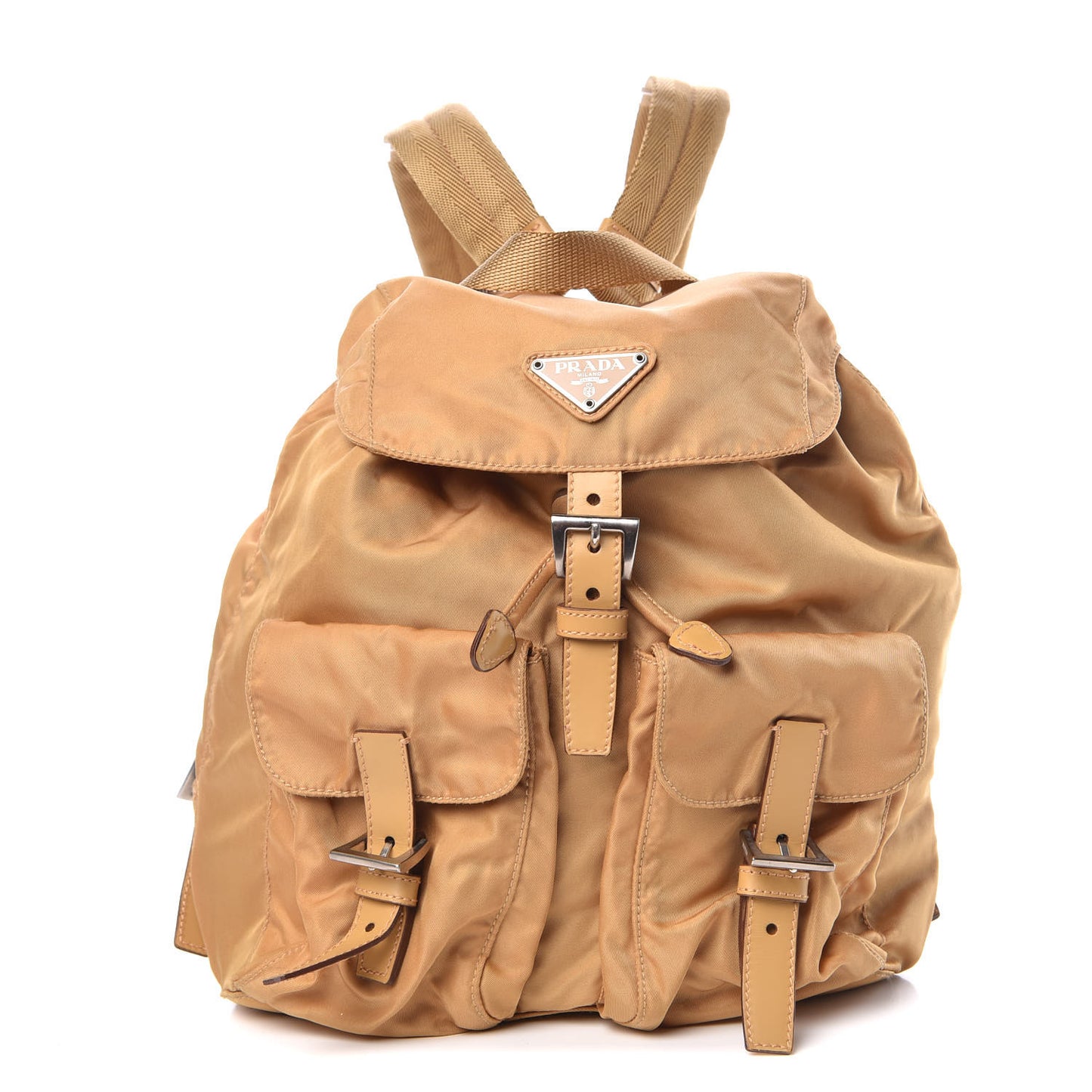 Tessuto Nylon Vela Small Backpack Gold