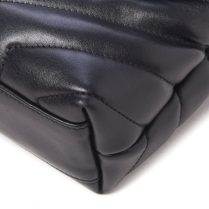 Saint Laurent Calfskin Y Quilted Monogram Toy Loulou Crossbody Bag Black 6 of 10