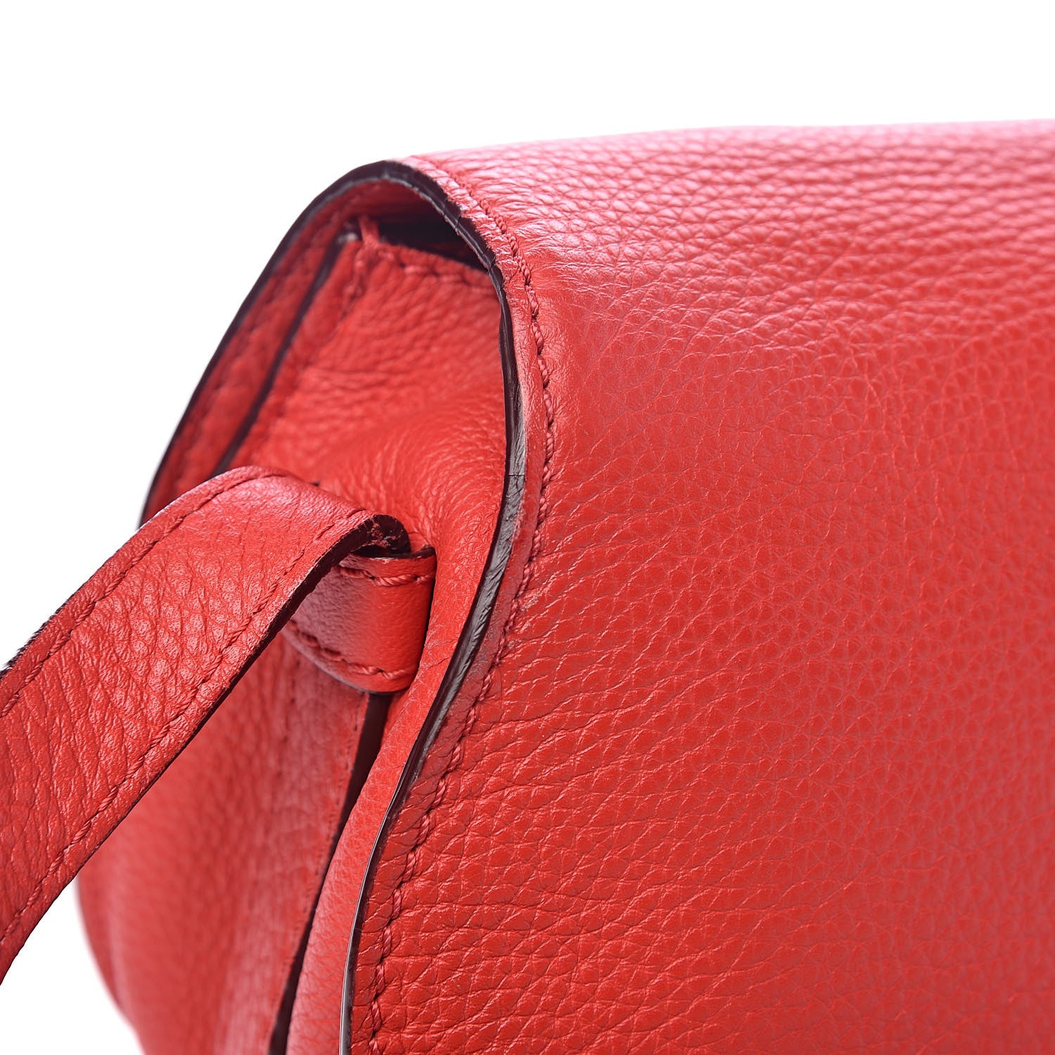 Chloe Calfskin Mini Marcie Round Crossbody Bag Red 9 of 12