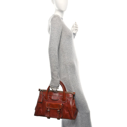 Chloe Calfskin Edith Satchel Ecureil Brown 2 of 10