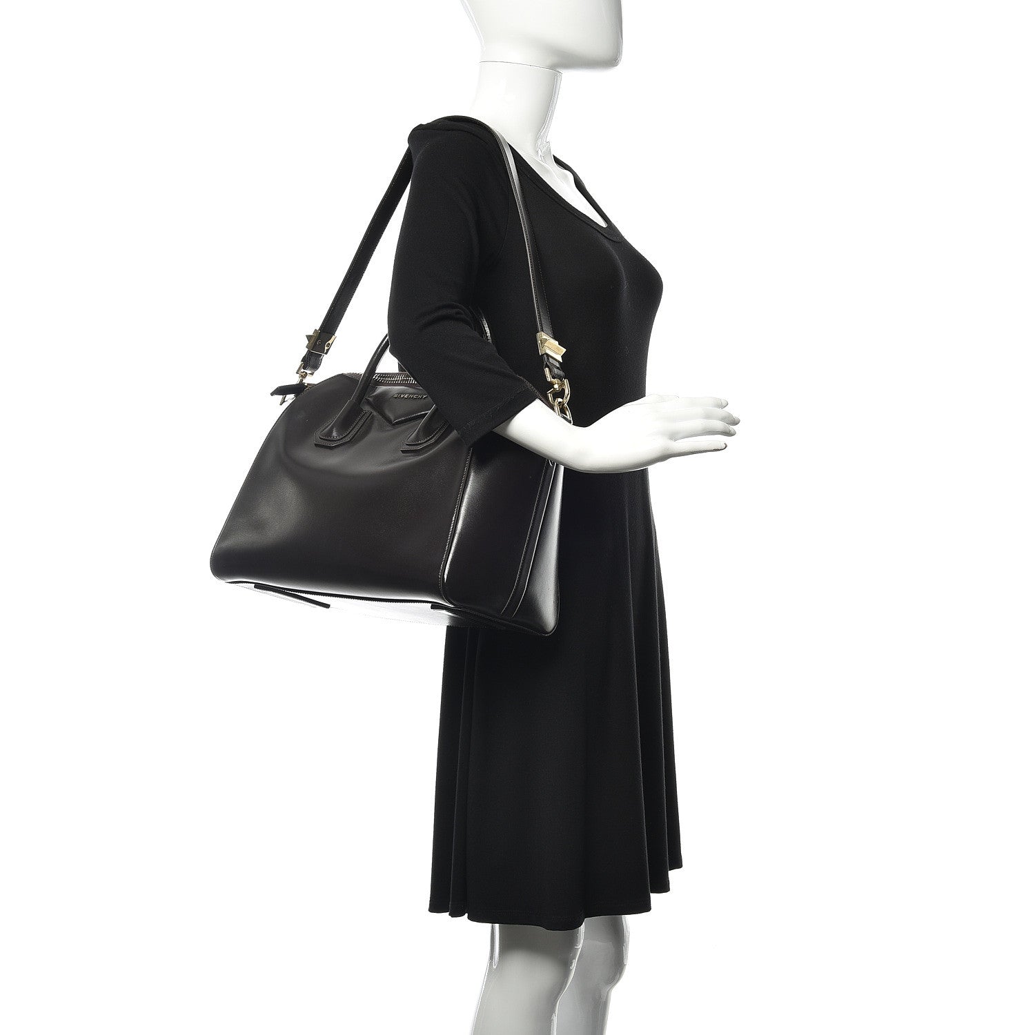 Givenchy Shiny Lord Calfskin Medium Antigona Dark Brown 2 of 11