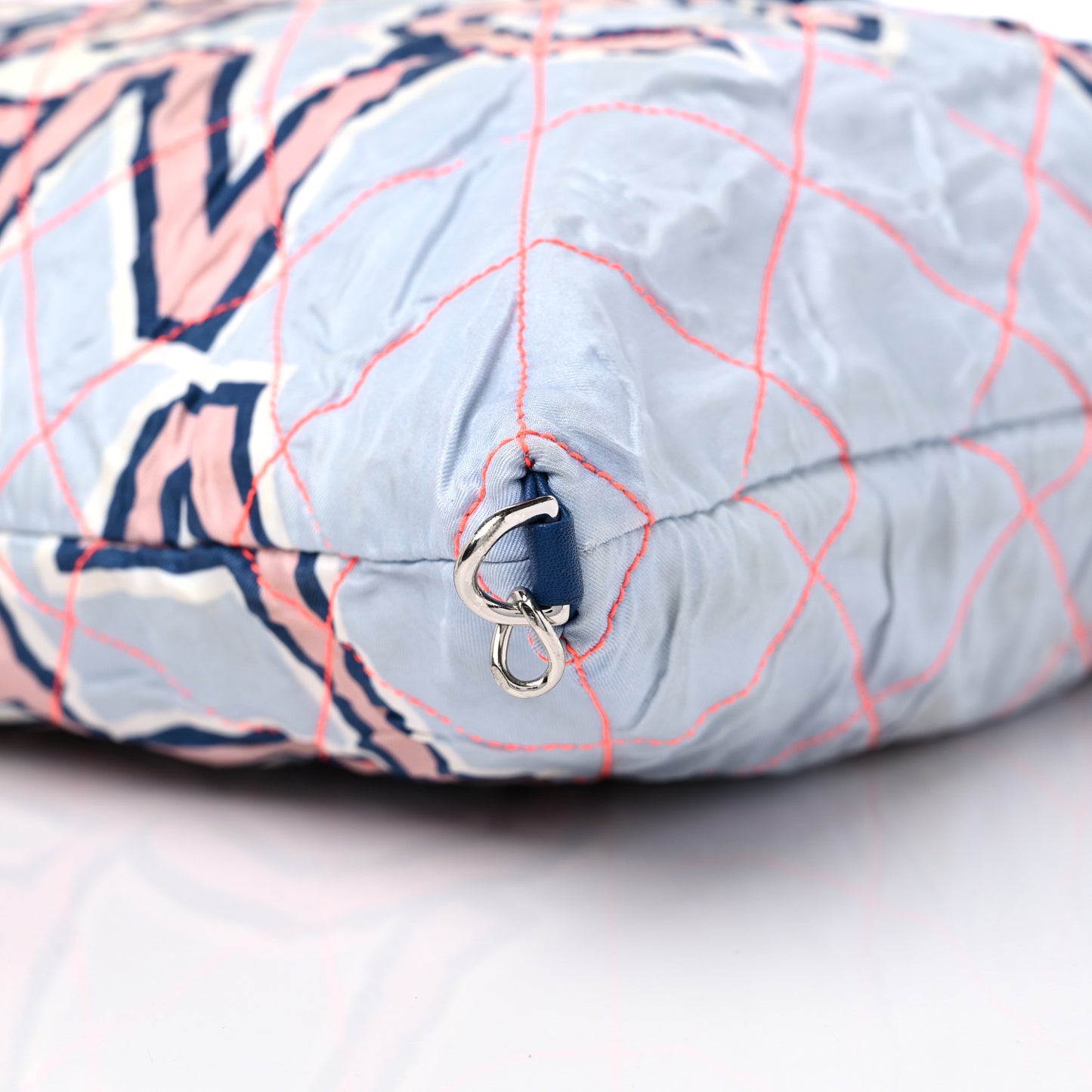 Nylon Stitched Printed Logo Shopping Bag Multicolor