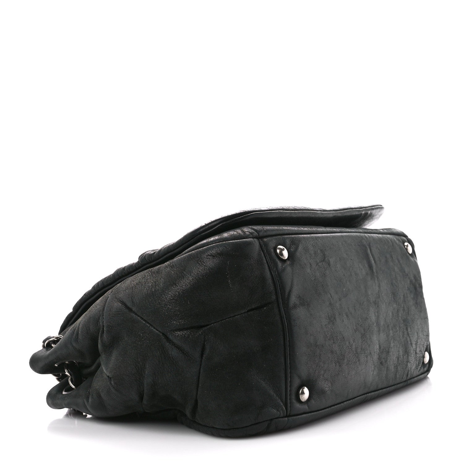 Chanel Iridescent Calfskin Glint Accordion Flap Black 4 of 12