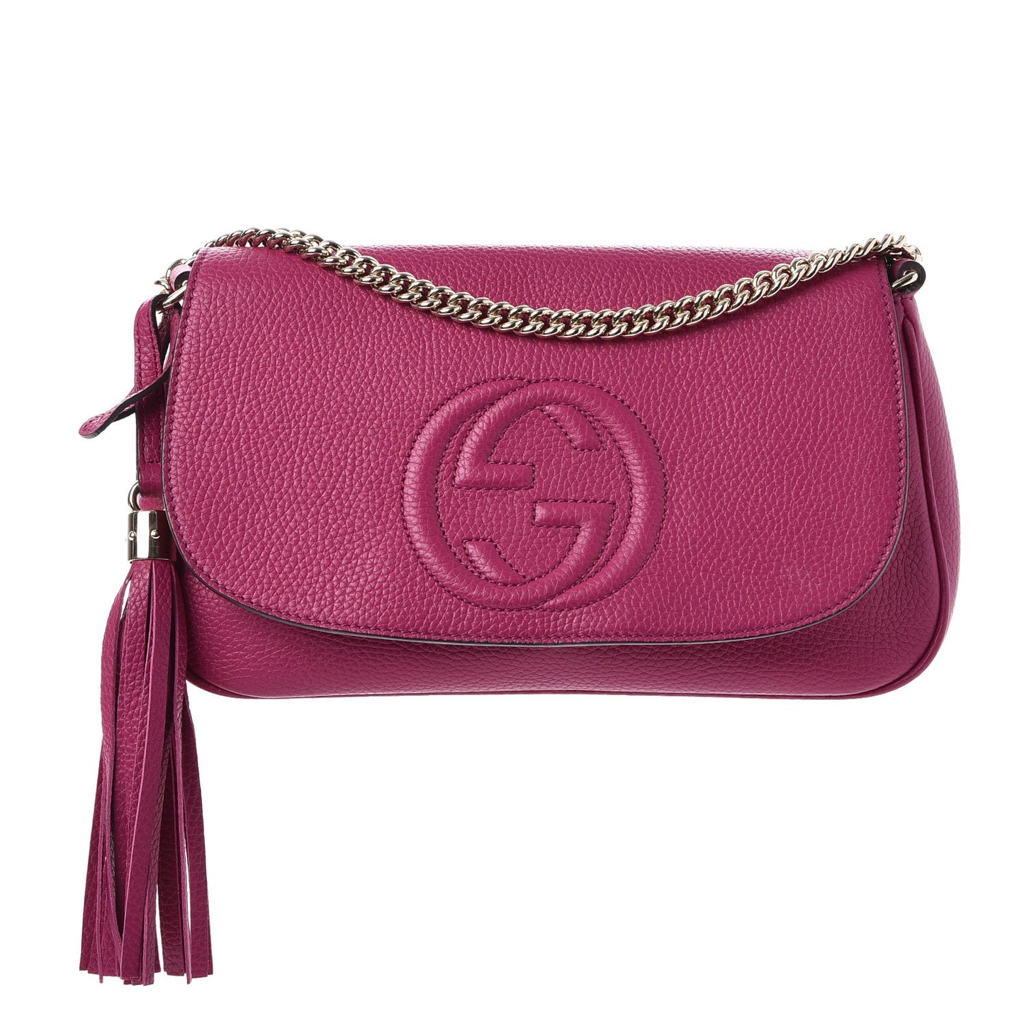 Cellarius Calfskin Medium Soho Flap Crossbody Bright Bouganville