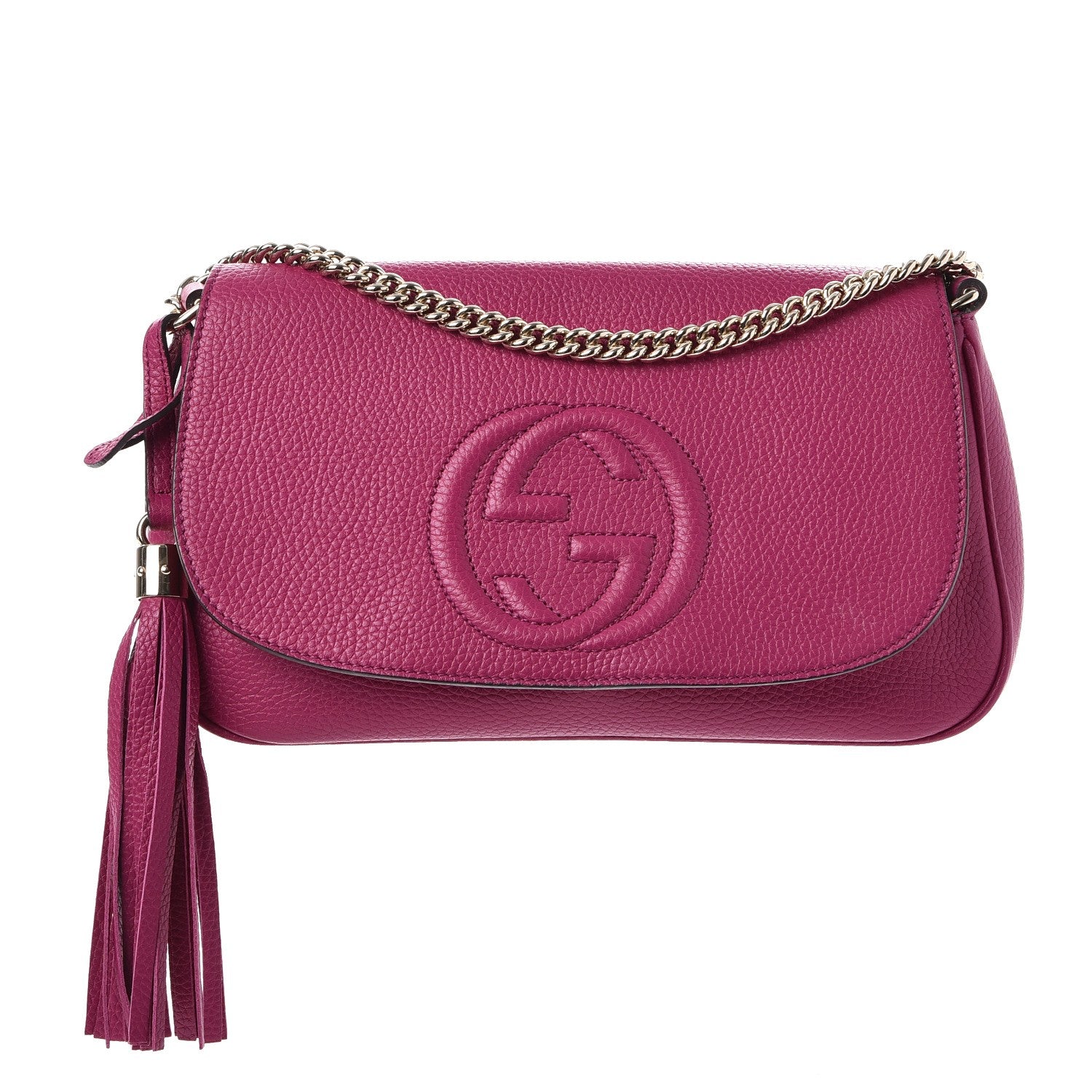 Gucci Cellarius Calfskin Medium Soho Flap Crossbody Bright Bouganville 1 of 8