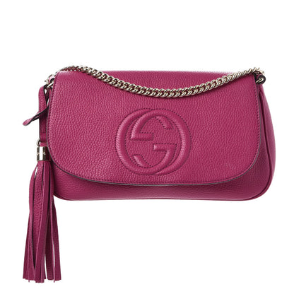 Gucci Cellarius Calfskin Medium Soho Flap Crossbody Bright Bouganville 1 of 8