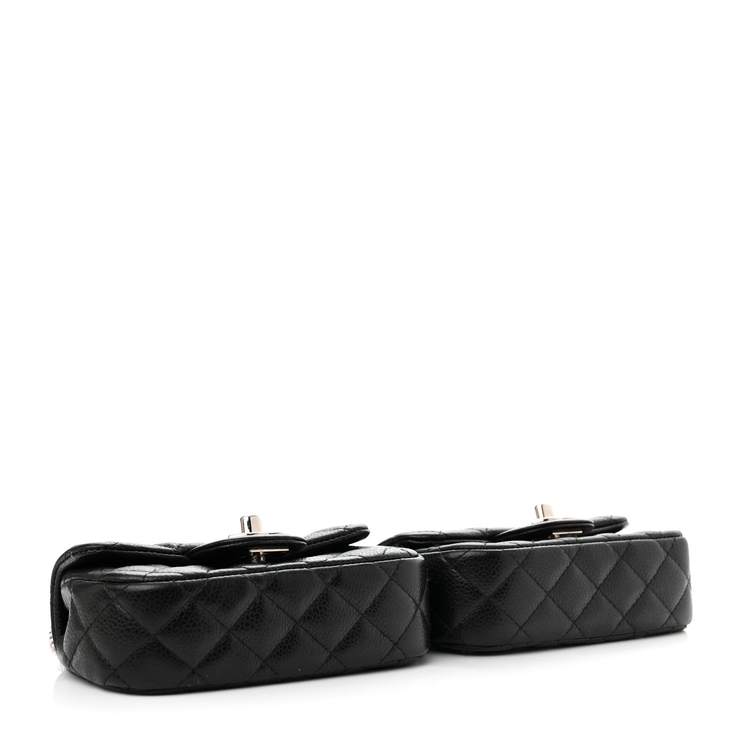 Chanel Caviar Quilted Double Mini Flap Crossbody Black 4 of 13