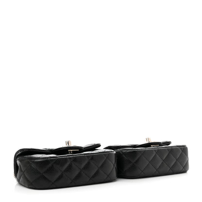 Chanel Caviar Quilted Double Mini Flap Crossbody Black 4 of 13