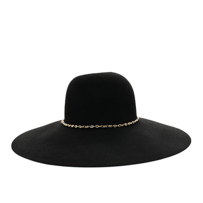 Hermes Beaver Felt Bruna Chaine d'Ancre Hat 58 Black 3 of 12