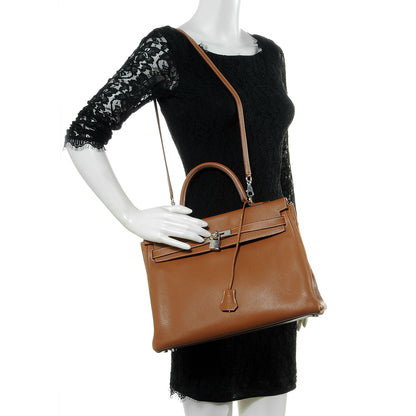 Hermes Taurillon Clemence Kelly Retourne 35 Gold 2 of 12