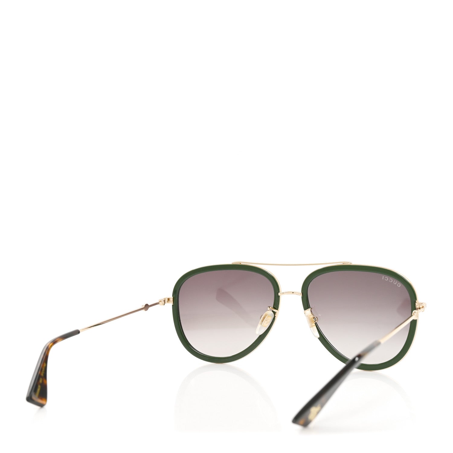 Gucci Web Aviator Sunglasses GG0062S Green Red 4 of 7