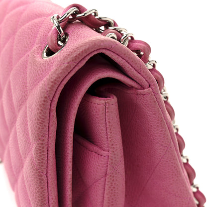 Chanel Caviar Quilted Jumbo Double Flap Pink 14 of 15
