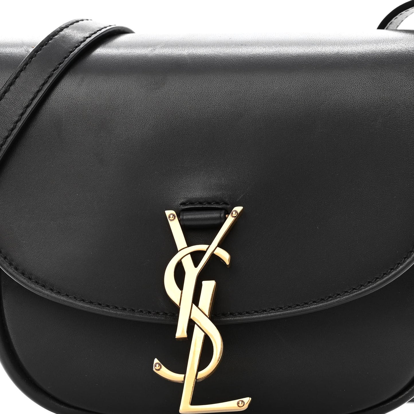 Smooth Calfskin Classic Monogram Small Kaia Satchel Black