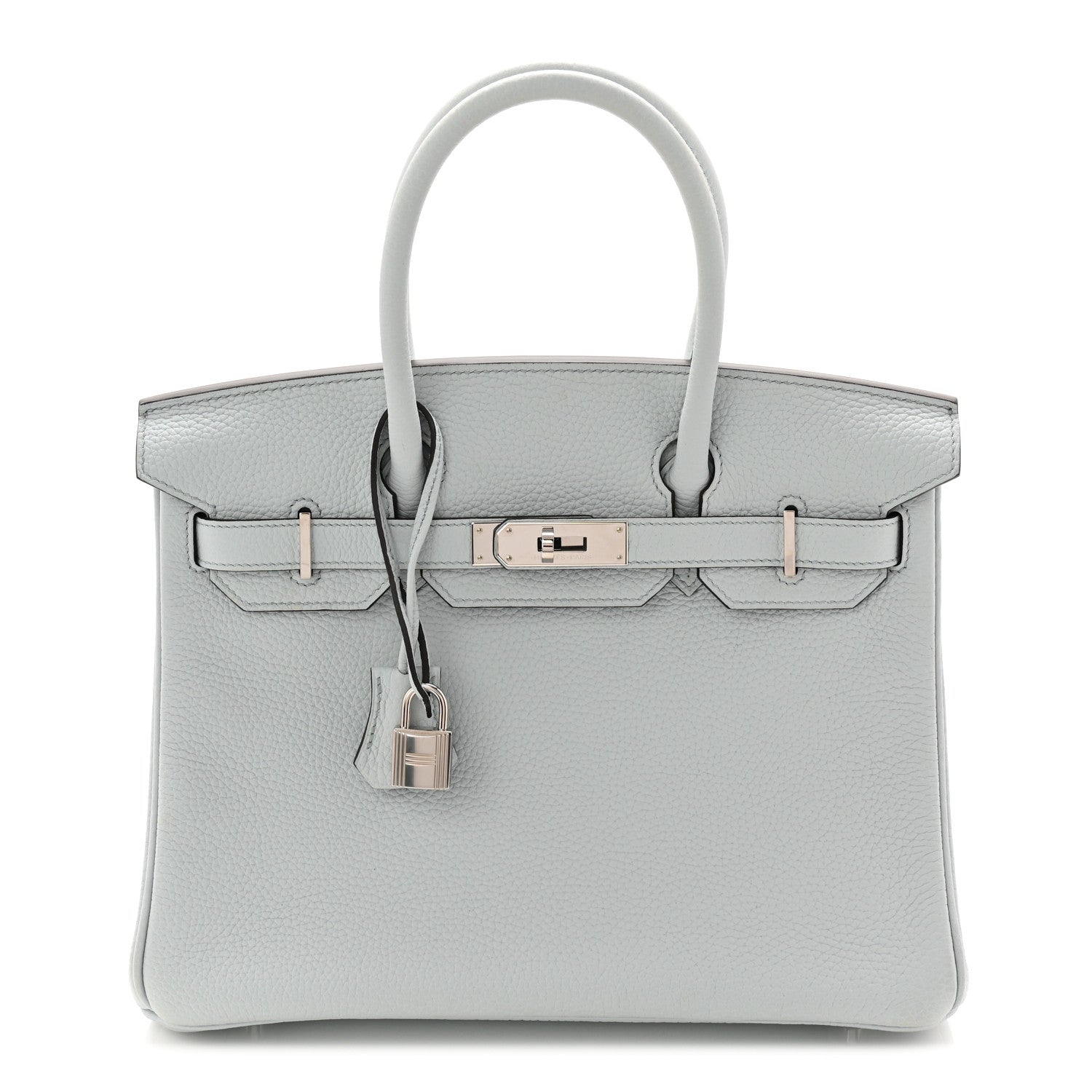 Hermes Taurillon Clemence Birkin 30 Bleu Pale 1 of 11