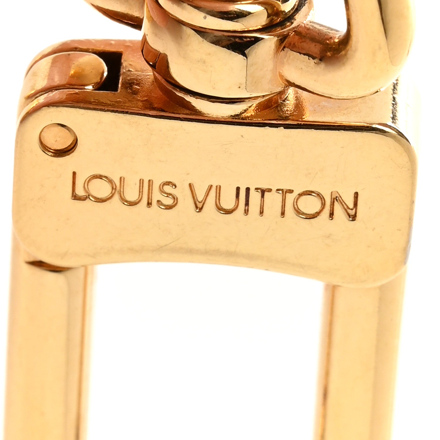 Louis Vuitton Metal Eclipse Bag Charm Key Holder Gold 3 of 4