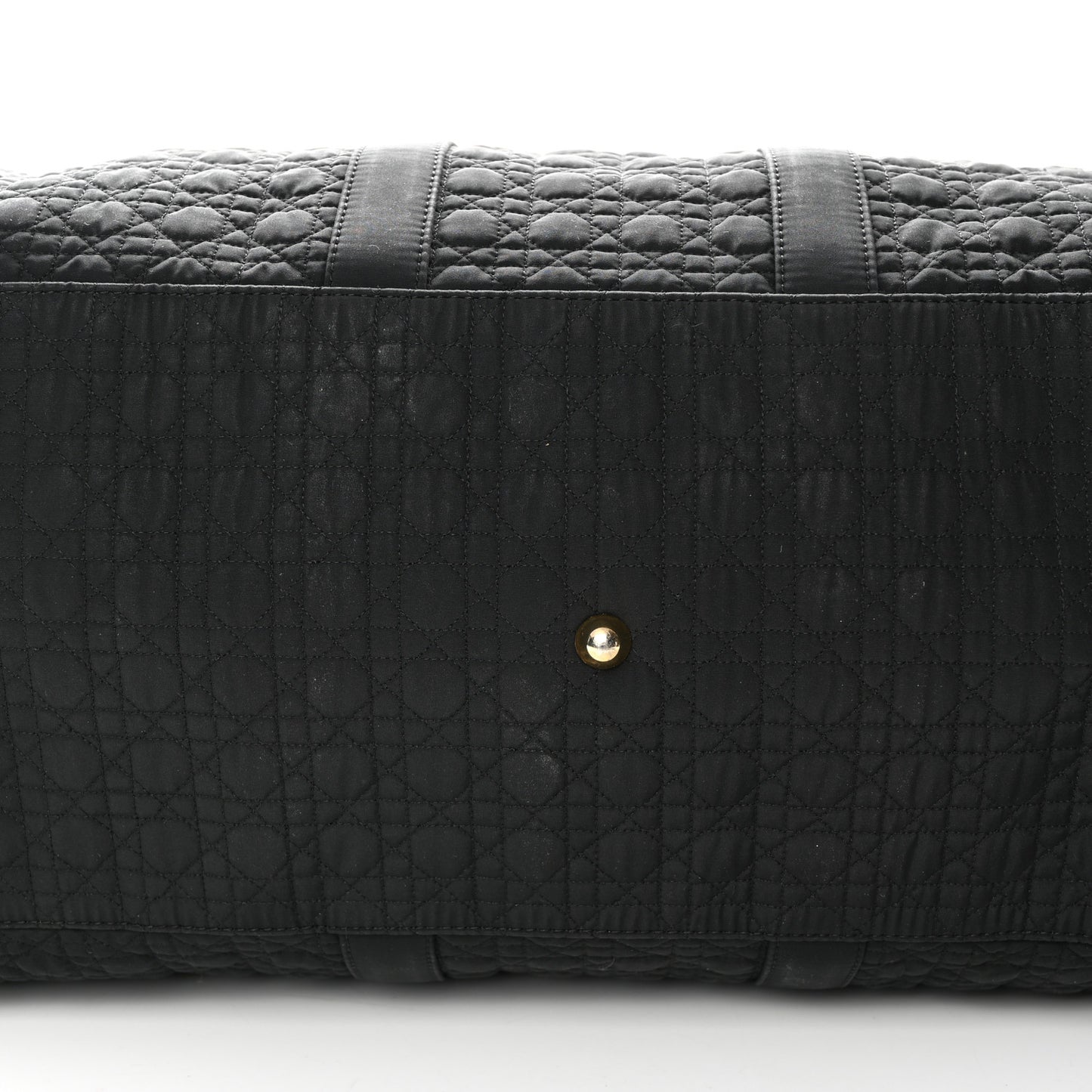 Nylon Cannage Duffle Bag Black