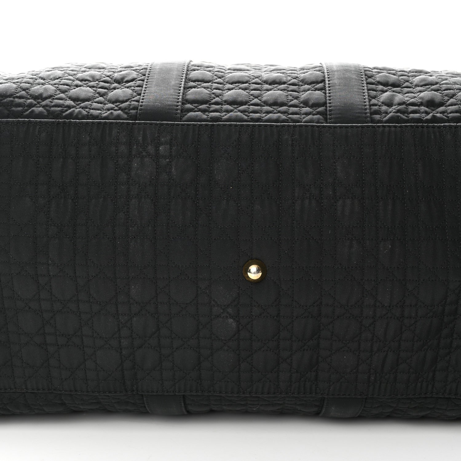 Christian Dior Nylon Cannage Duffle Bag Black 10 of 14