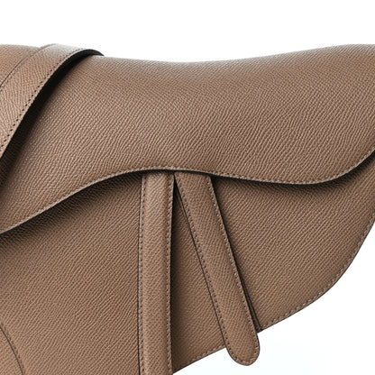 Christian Dior Grained Calfskin Saddle Bag With Strap Warm Taupe 8 of 10