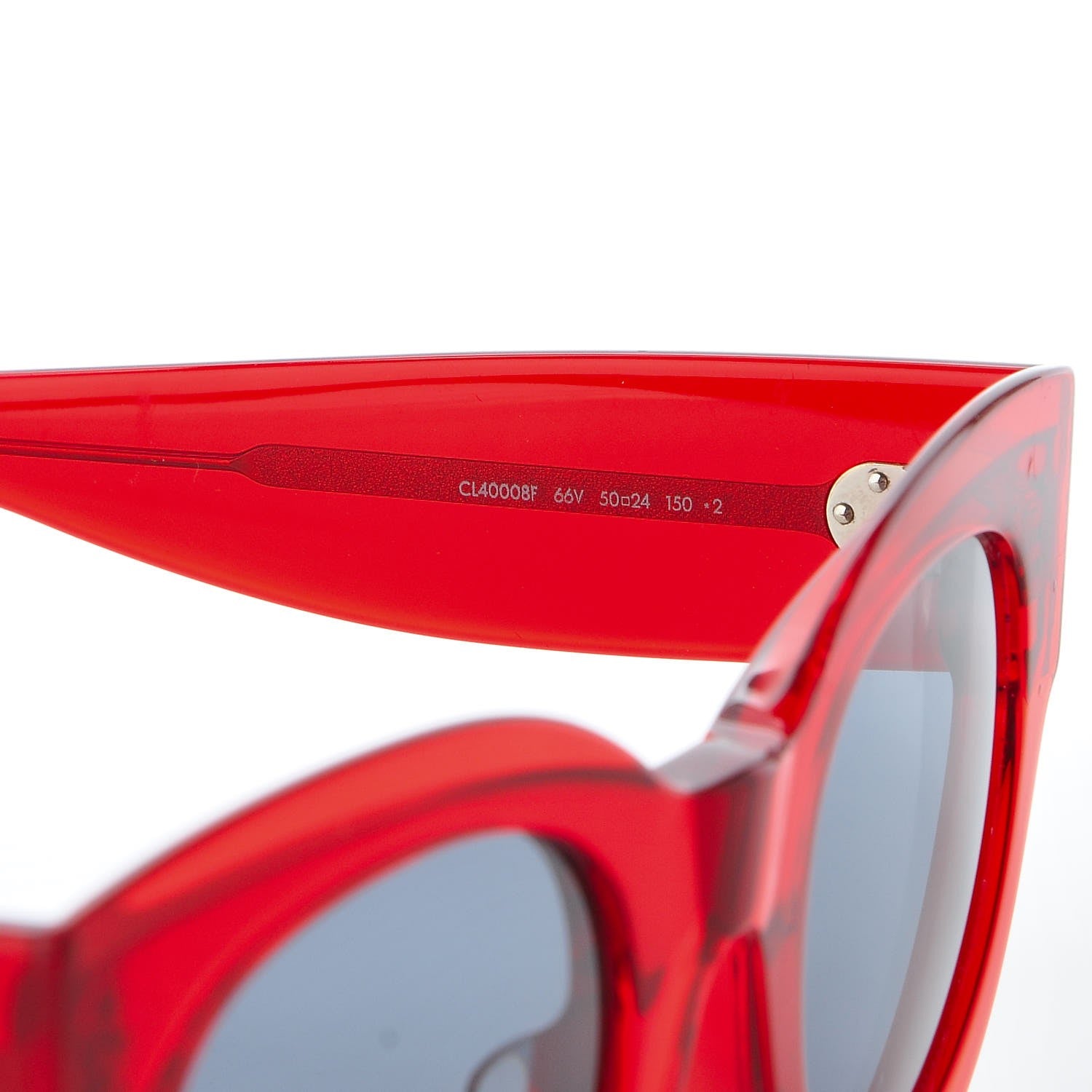 Celine Acetate Cat Eye Sunglasses CL 40008F Red 7 of 8