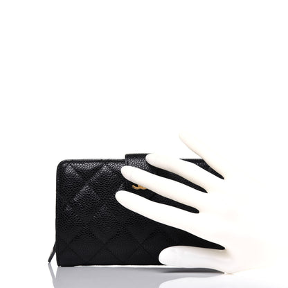 Chanel Caviar Quilted CC French Wallet Black 2 of 16