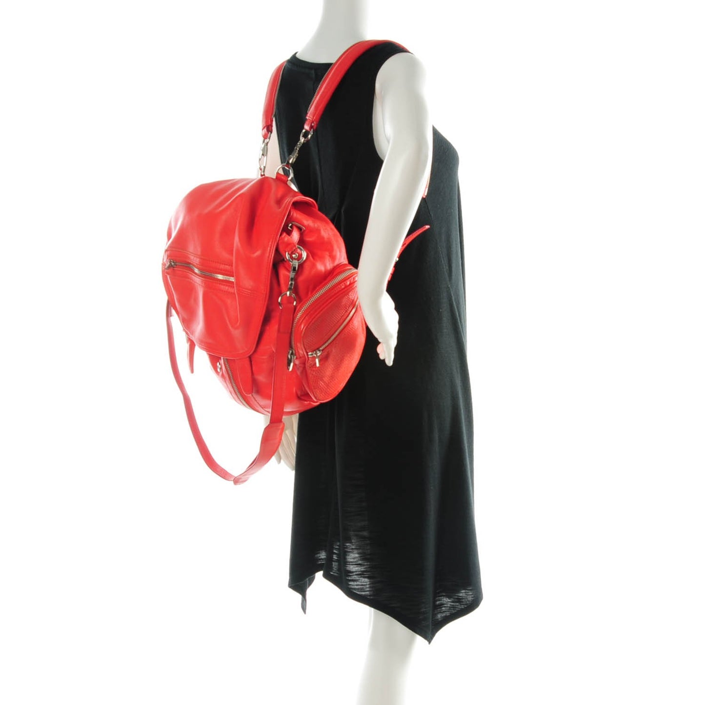 Lambskin Marti Convertible Backpack Cola Rhodium Hardware