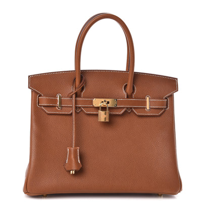 Hermes Natural Barenia Faubourg Birkin 30 Fauve 1 of 34