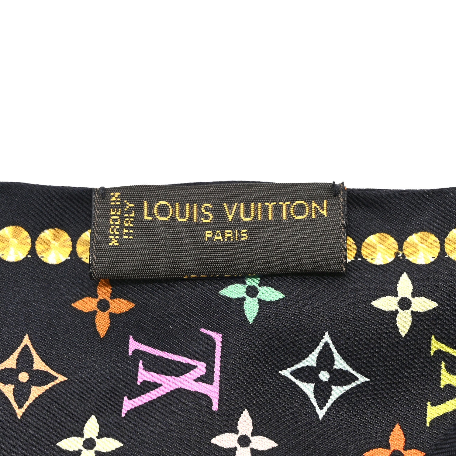 Louis Vuitton Silk Monogram Multicolor Bijou Bandeau Black 3 of 4