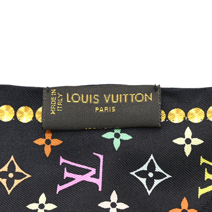 Louis Vuitton Silk Monogram Multicolor Bijou Bandeau Black 3 of 4