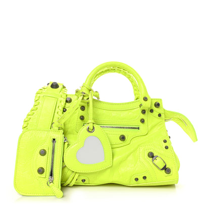 Balenciaga Agneau Arena Neo Cagole Handbag XS Fluo Yellow 1 of 10