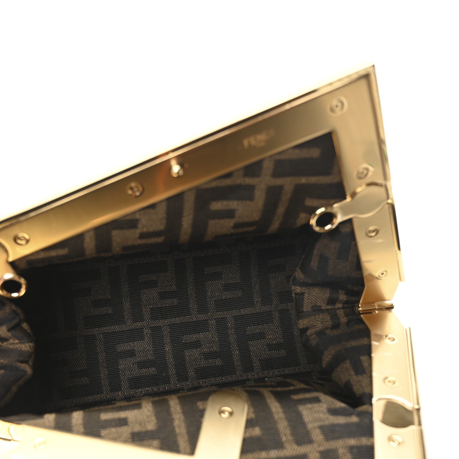 Fendi Shiny Nappa Snakeskin Small Fendi First White Roccia 5 of 10