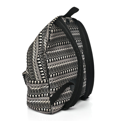 Saint Laurent Nylon City Skeleton Print Backpack Black White 3 of 9