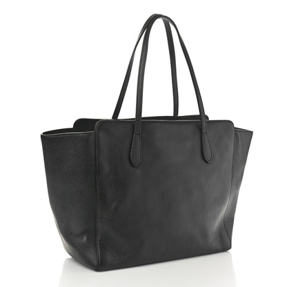 Gucci Pebbled Calfskin Medium Swing Tote Black 3 of 9