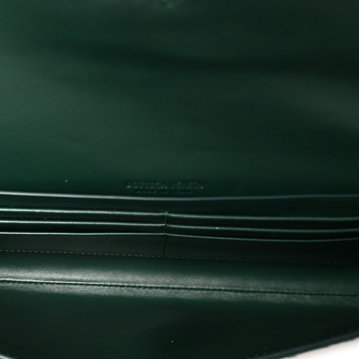 Nappa Intrecciato Long Andiamo Top Handle Clutch Emerald Green