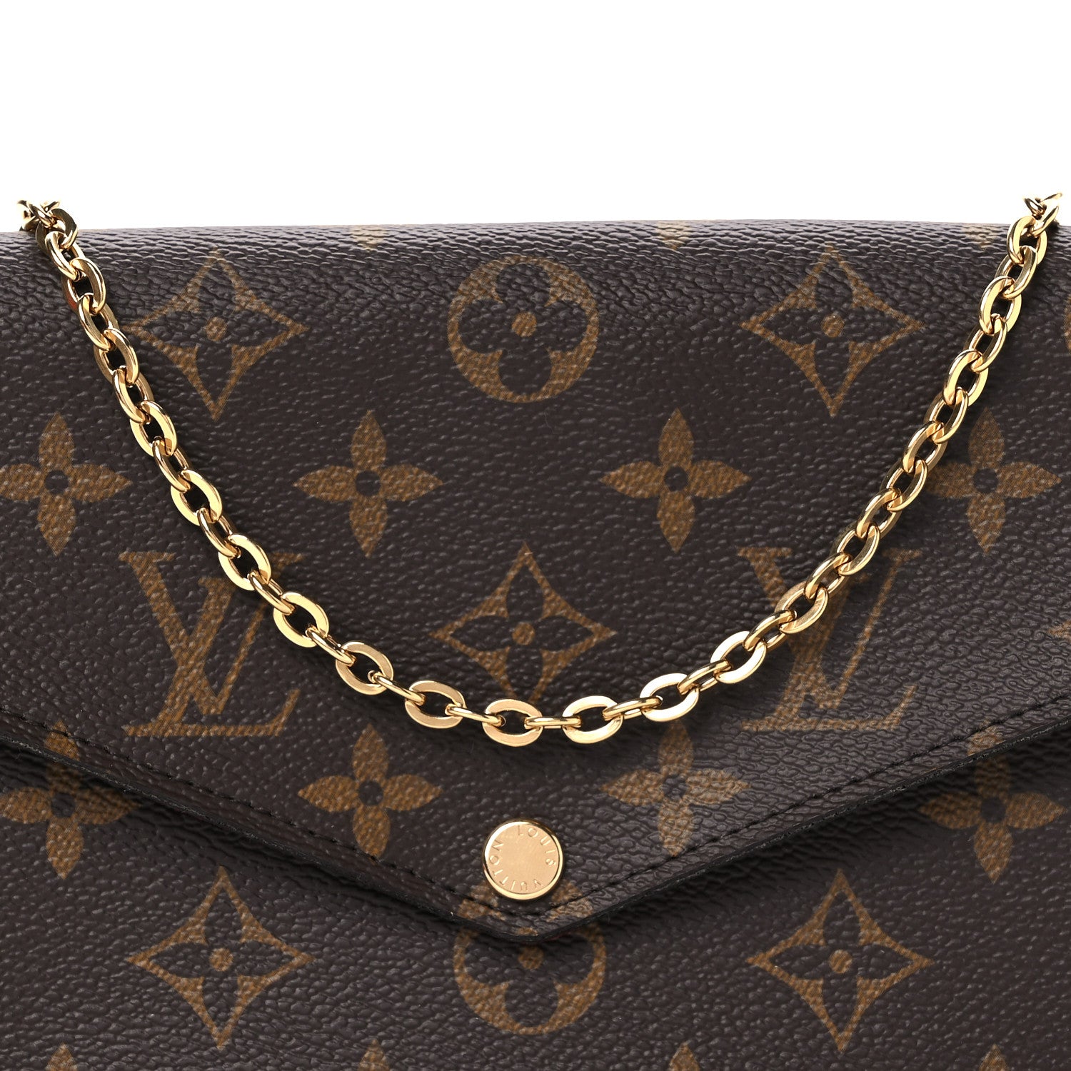 Louis Vuitton Monogram Pochette Felicie Chain Wallet Fuchsia 9 of 12