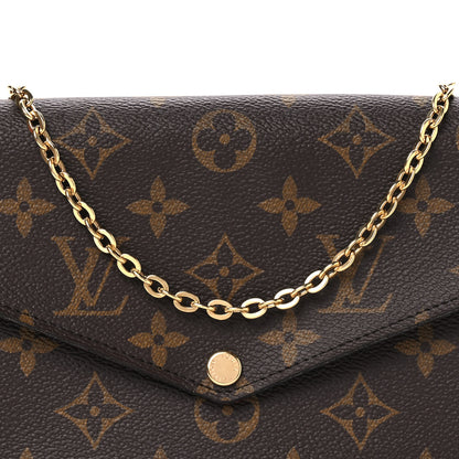 Louis Vuitton Monogram Pochette Felicie Chain Wallet Fuchsia 9 of 12
