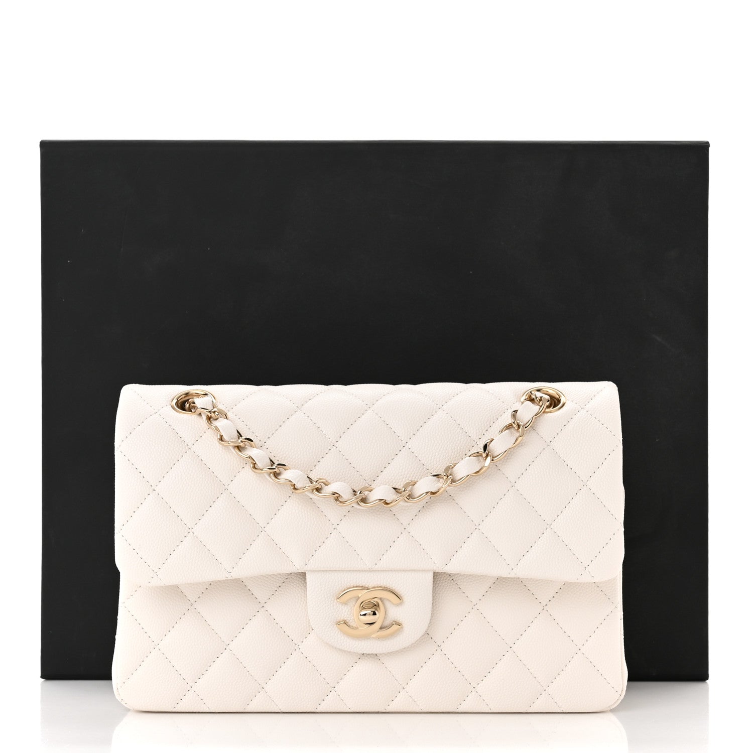 Chanel Caviar Quilted Small Double Flap White 11 of 11