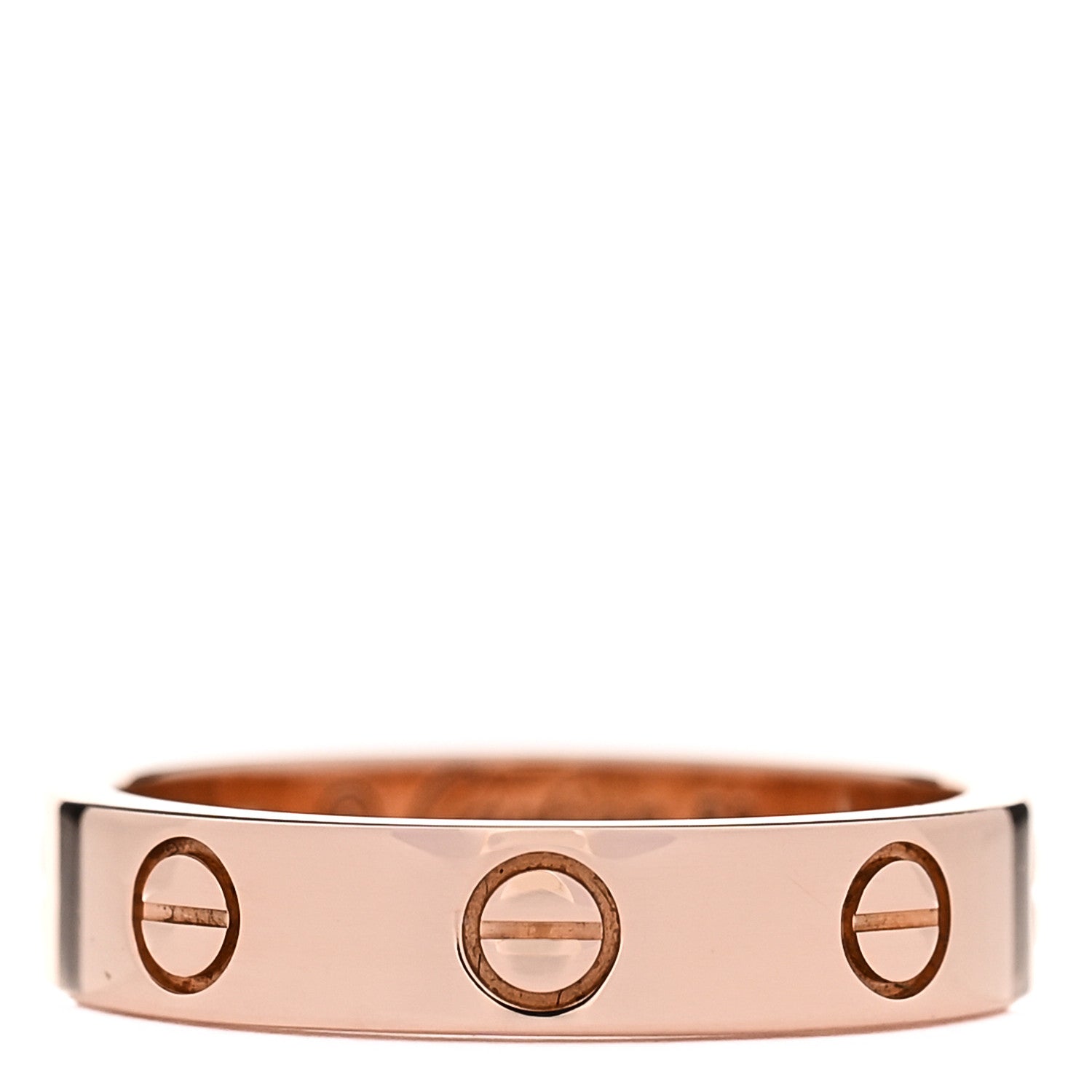 Cartier 18K Pink Gold Diamond 4mm LOVE Wedding Band Ring 50 5.25 1 of 4