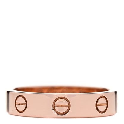 Cartier 18K Pink Gold Diamond 4mm LOVE Wedding Band Ring 50 5.25 1 of 4