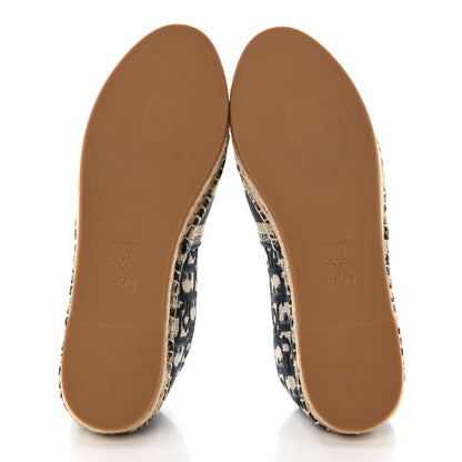 Christian Dior Oblique Embroidered Granville 15mm Espadrilles 37 Deep Blue 5 of 9