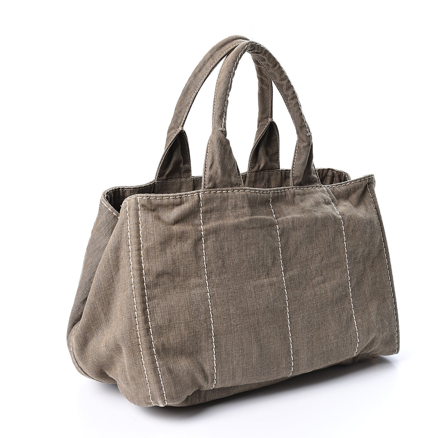 Denim Logo Tote Militare