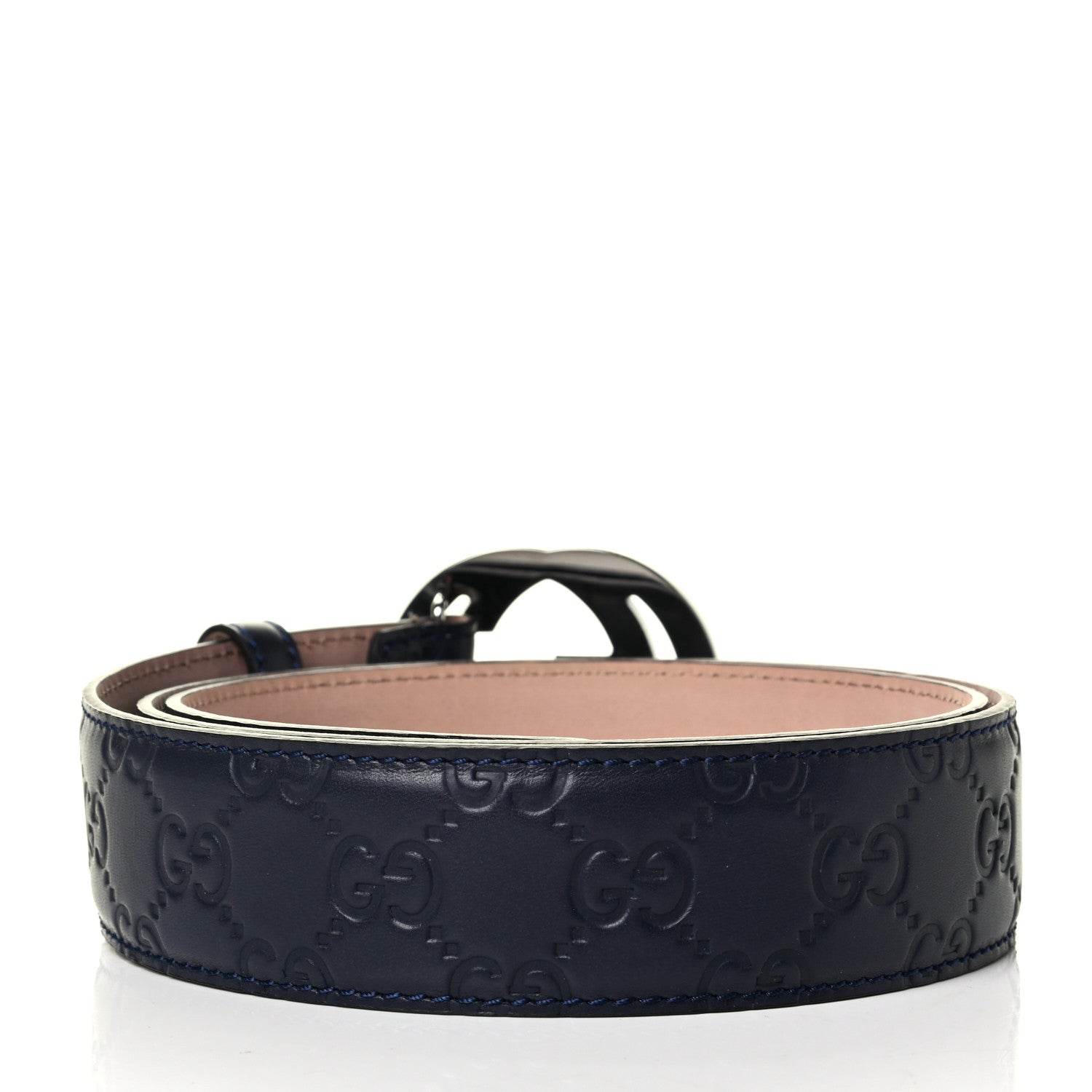 Gucci Guccissima Signature Interlocking G 40mm Belt 100 40 Blue 2 of 4